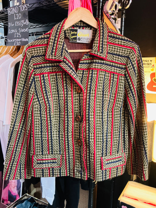 1970s Vintage Jersey Supreme Retro Striped blazer