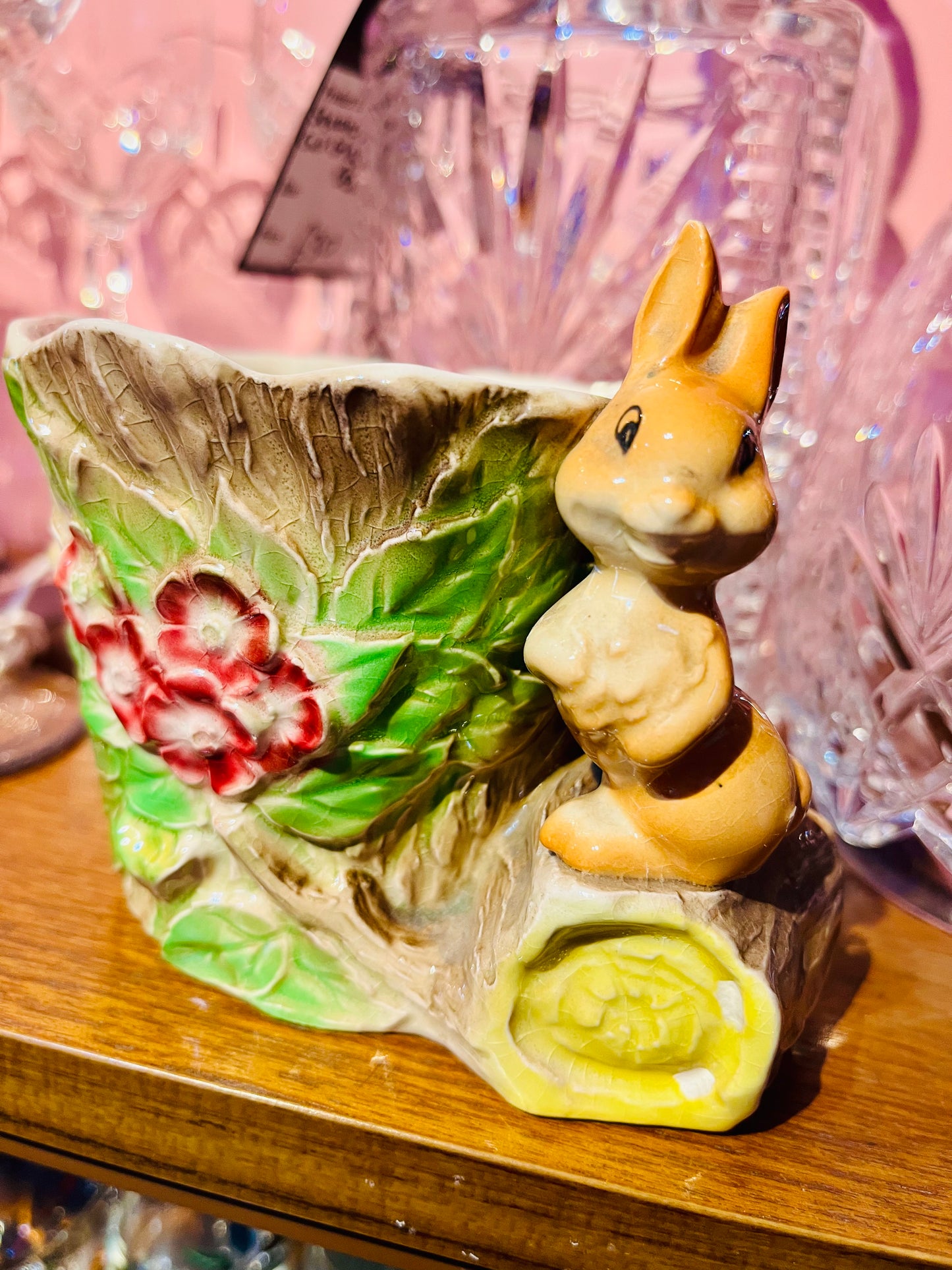 1970s Vintage Hornsea Woodland Bunny Planter