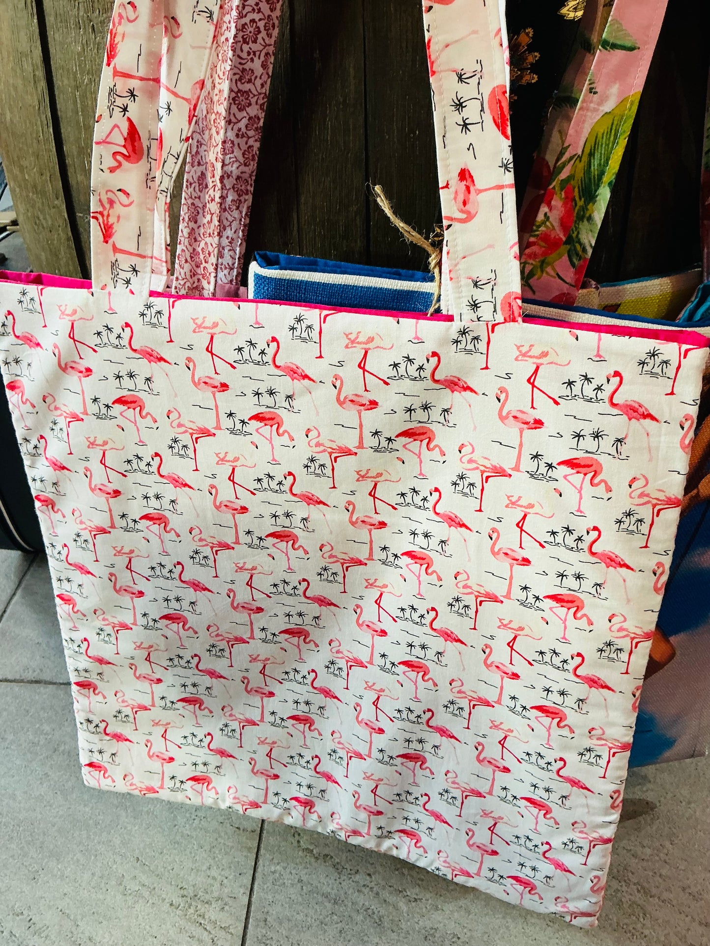 Handmade Alice in Wonderland Vintage Fabric Tote Bag