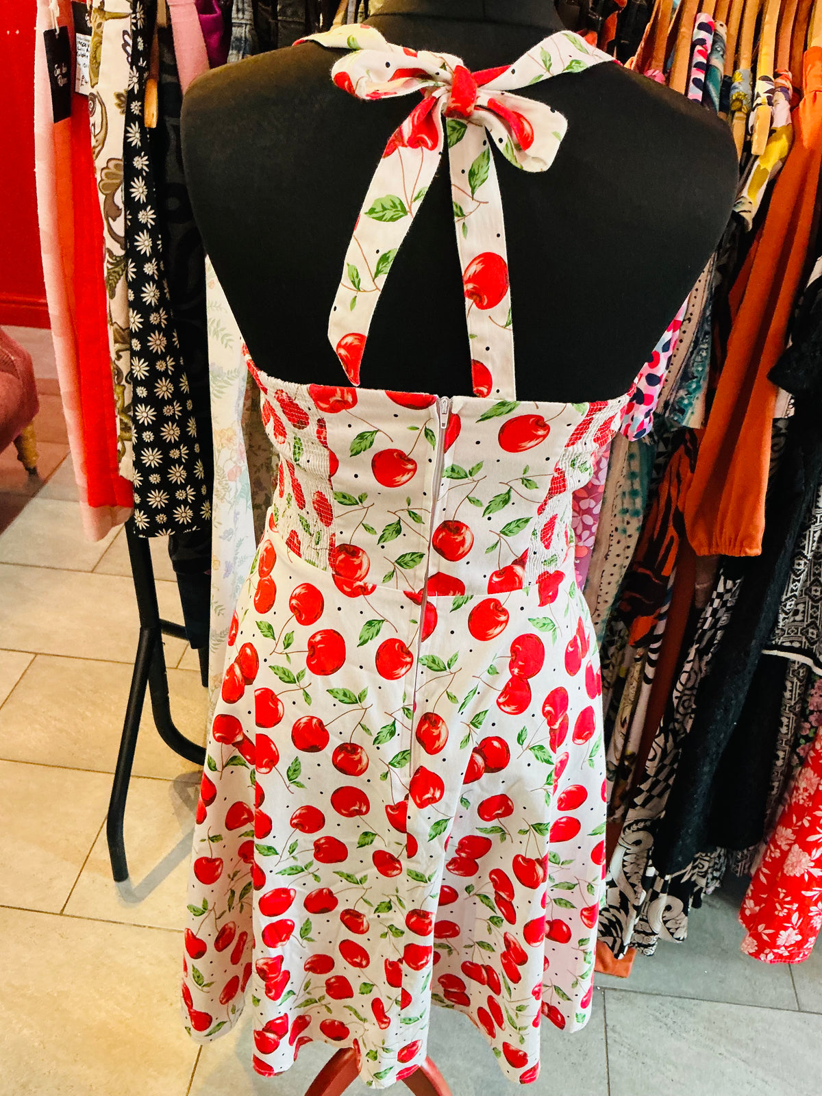 1950s Style Voodoo Vixen Cherry Swing Dress
