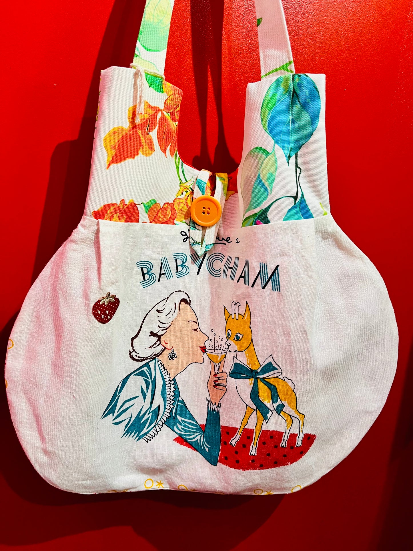 Handmade “I’d Love a Babycham” Handbag