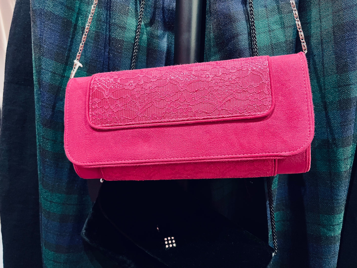 Fuchsia Pink New Ruby Shoo Clutch Bag