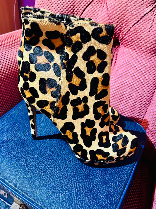Faith Leopard Print Heel Boots