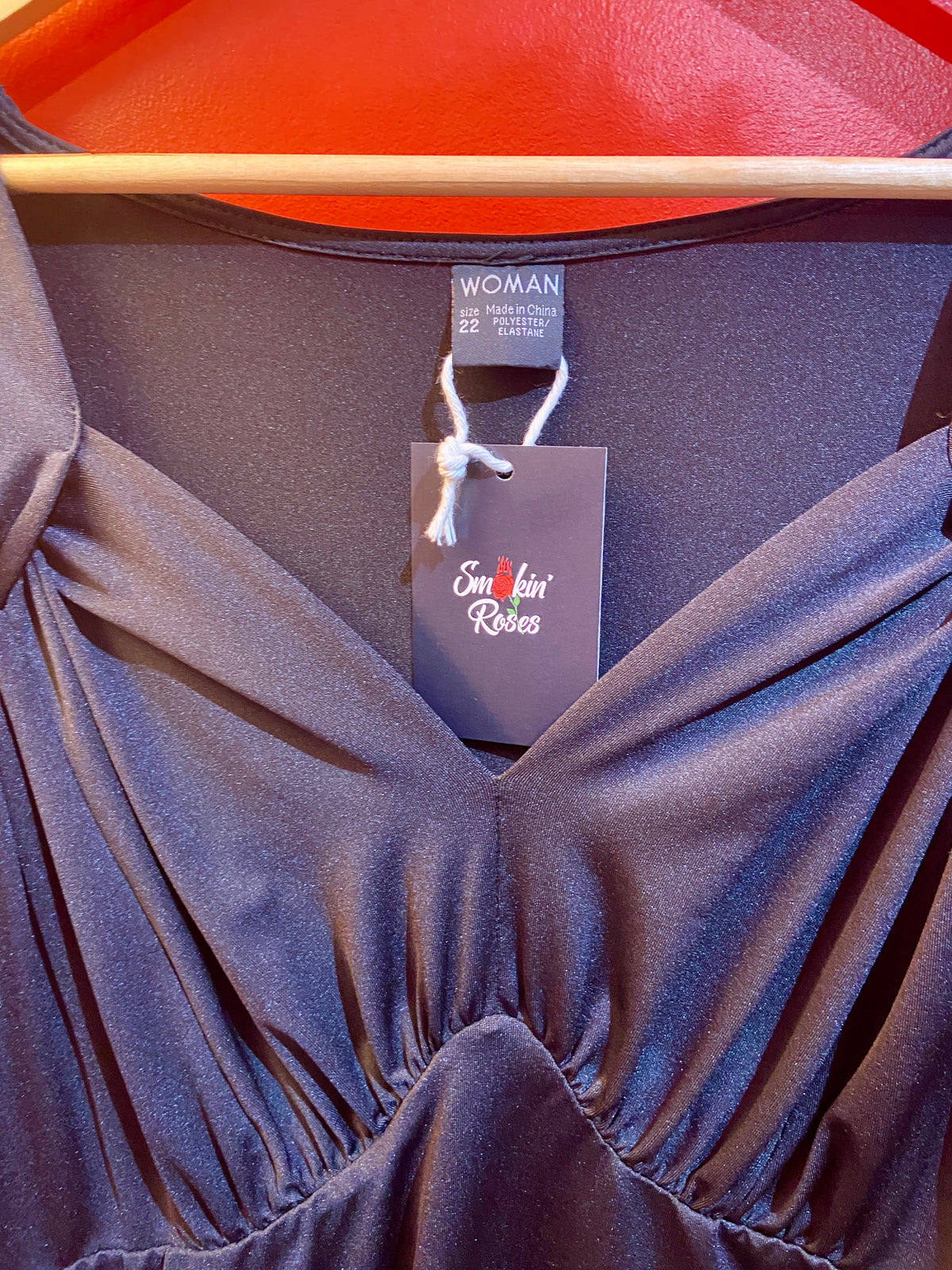1950s Rockabilly Style Black Swing Dress