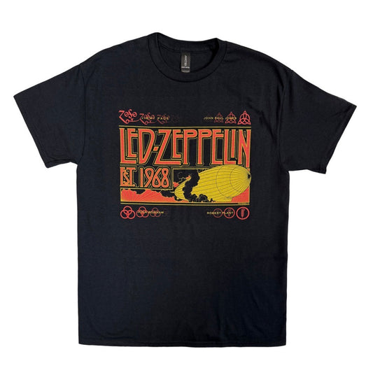 Led Zeppelin and Smoke 1968 Band Top