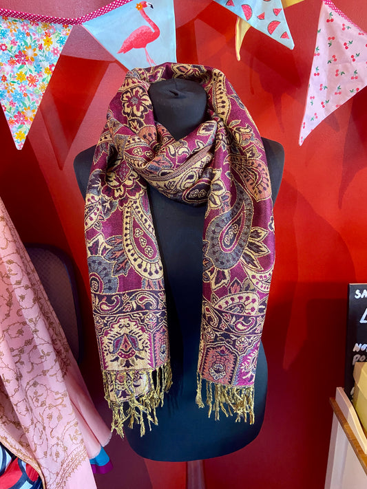 Two Toned 100% Pashmina Scarf