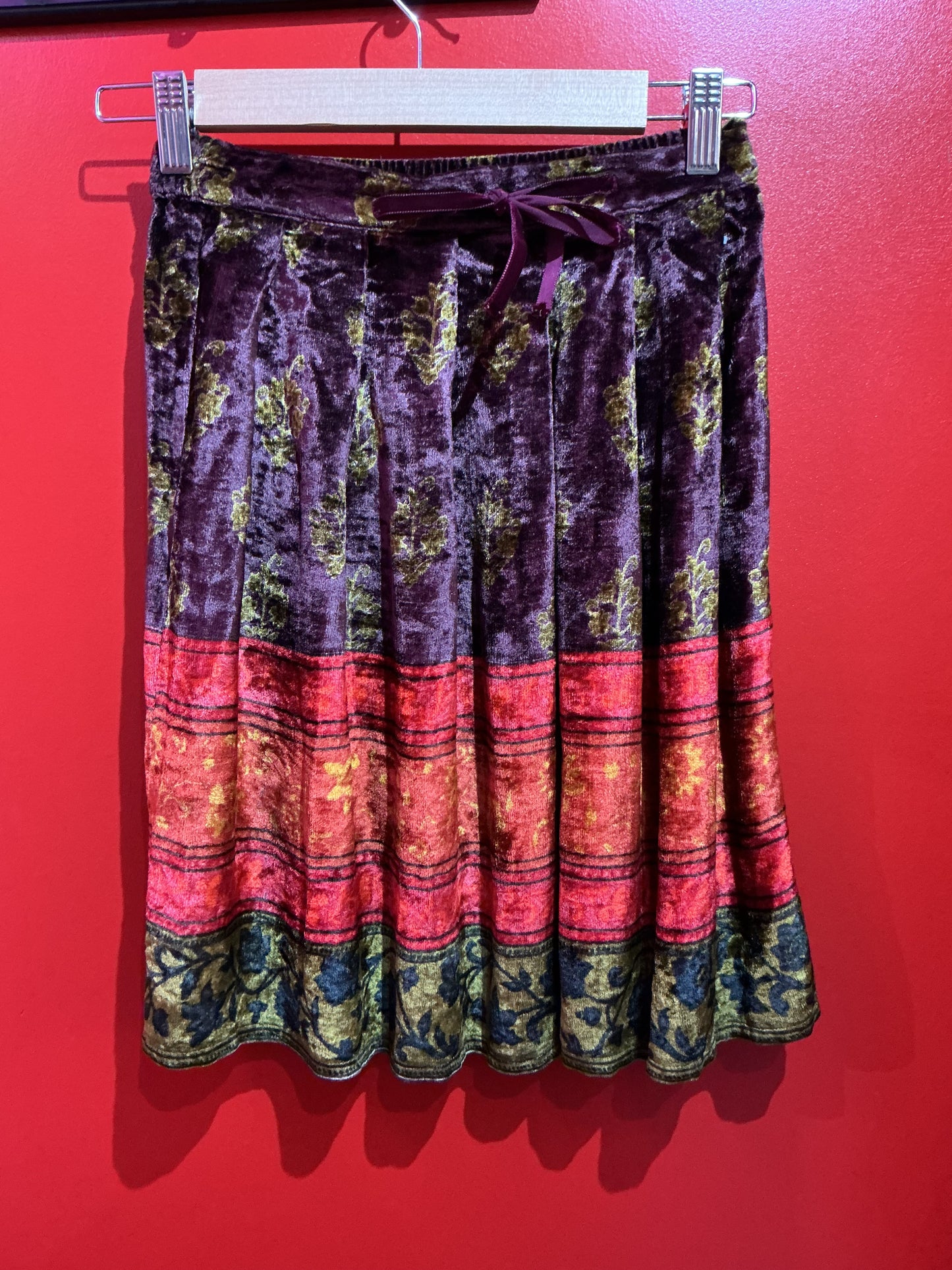 90s Vintage Monsoon Velvet skirt