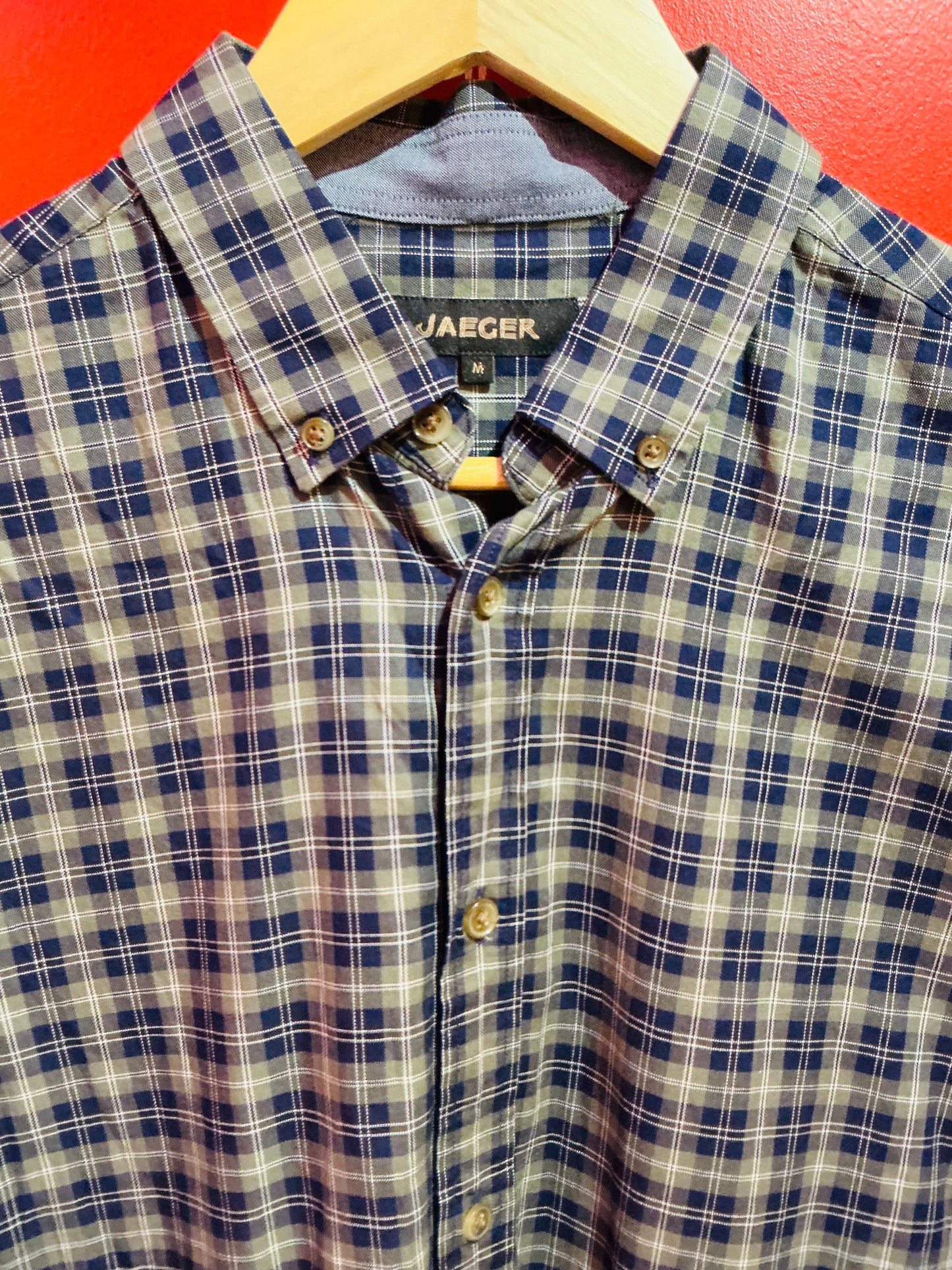 Vintage Jaeger Green & Blue Checked Shirt