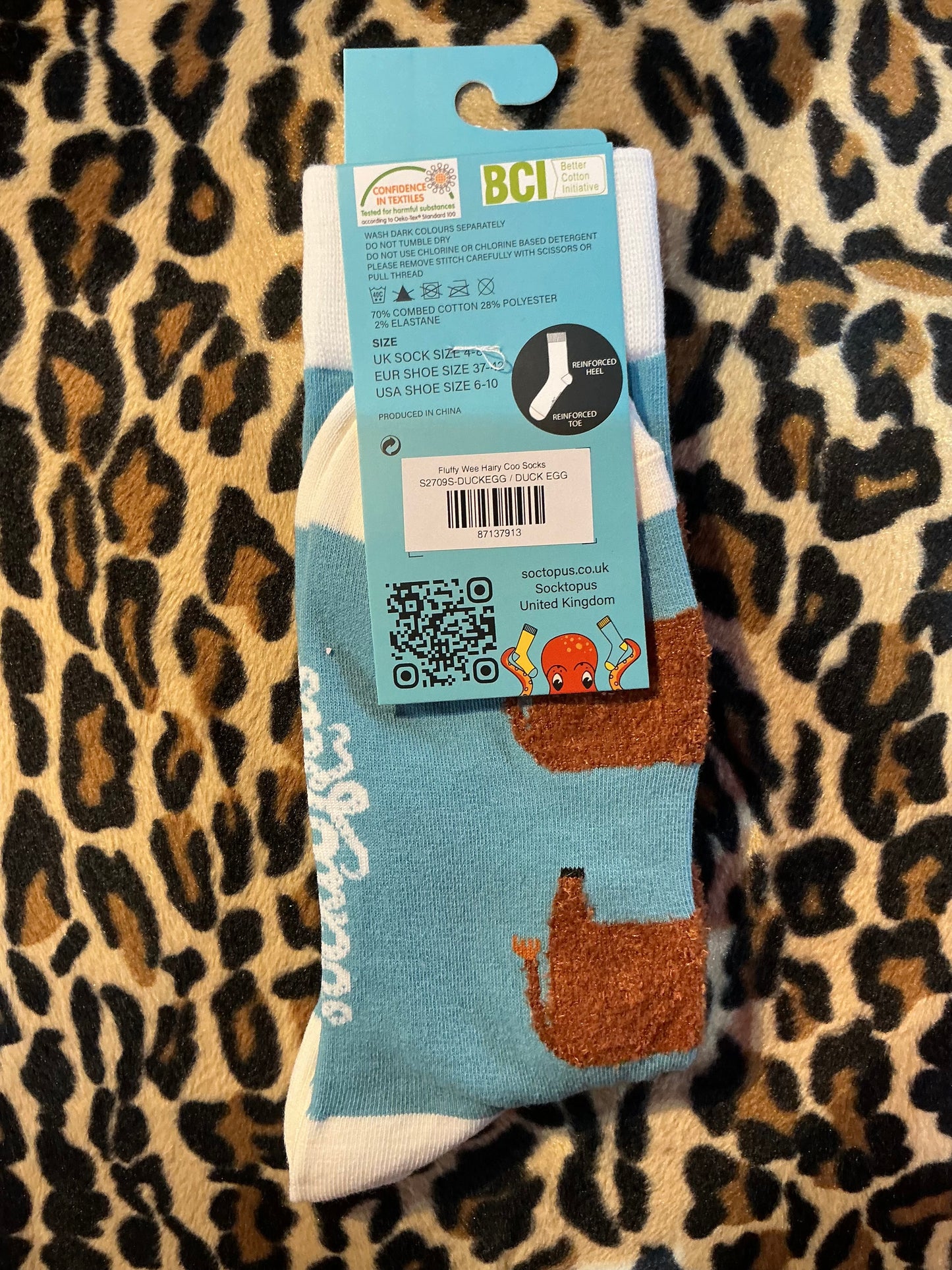 Socktopus Fluffy Highland Cow Socks