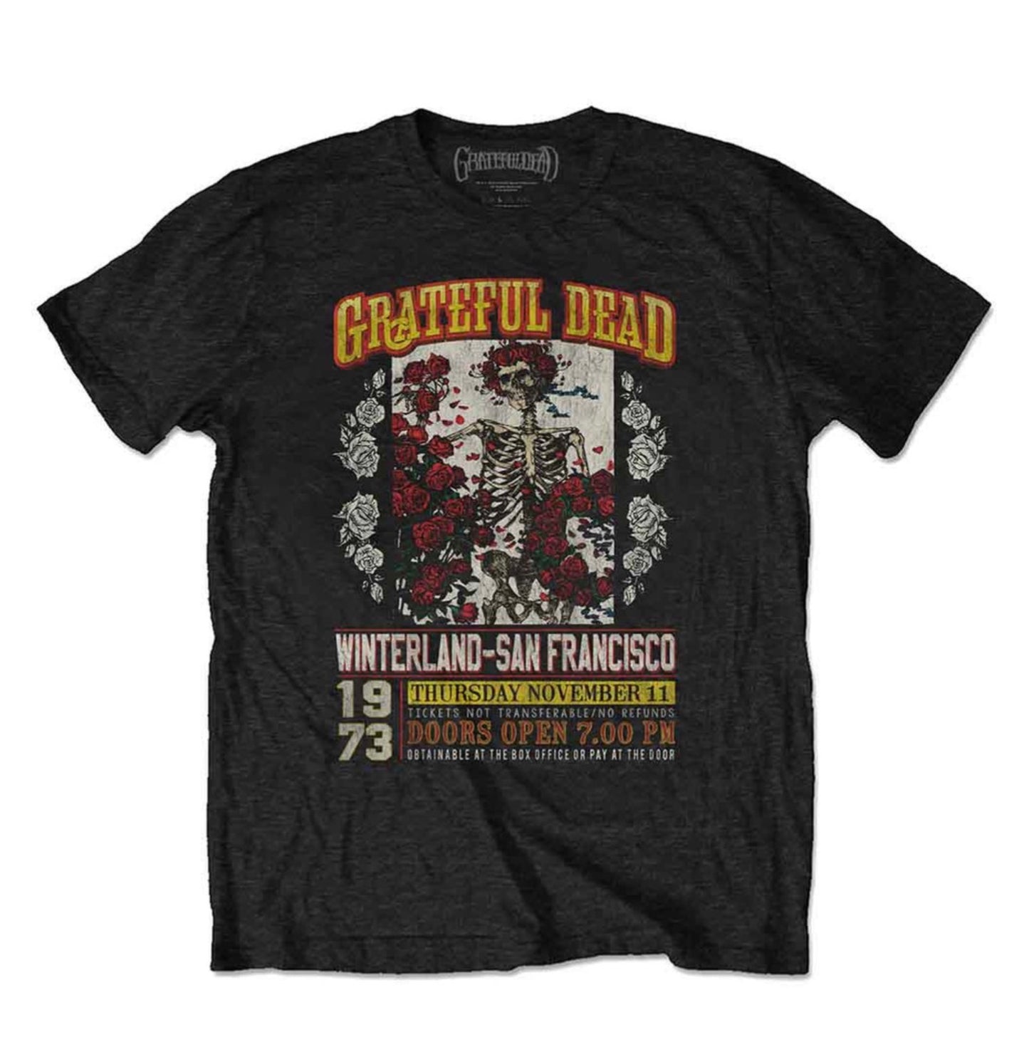 Grateful Dead Winterland San Francisco Tour Band Top