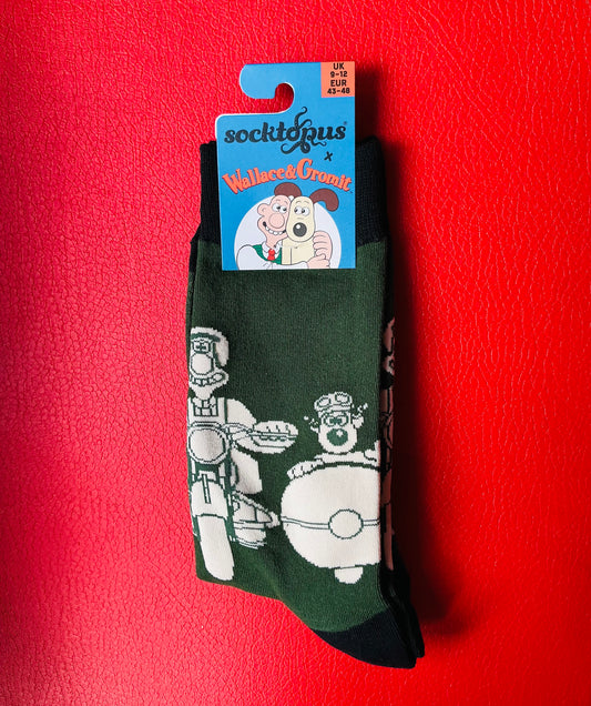 Wallace and Gromit Motorbike Sock