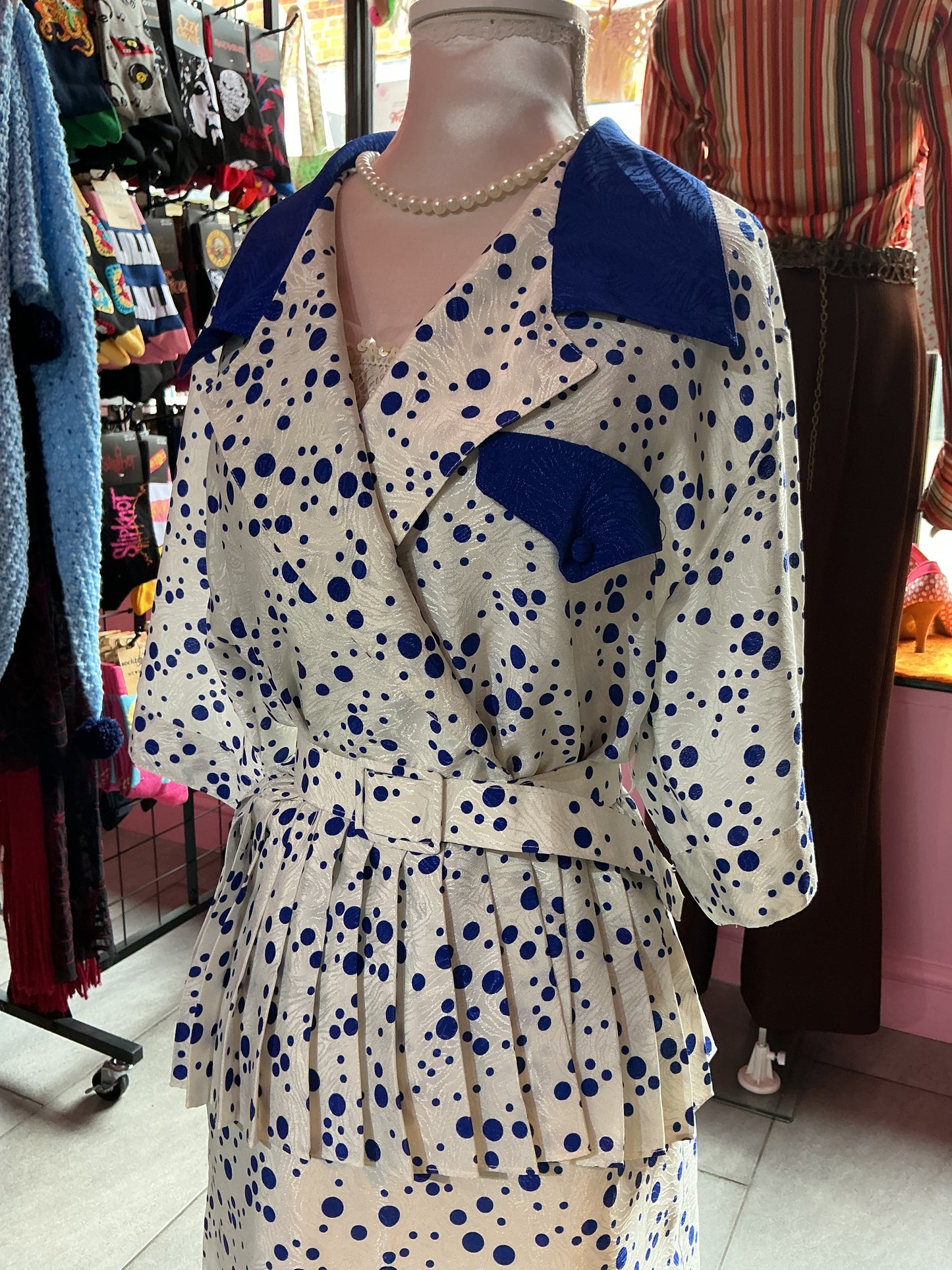 1980s Vintage Gina Bacconi Top & Skirt Set