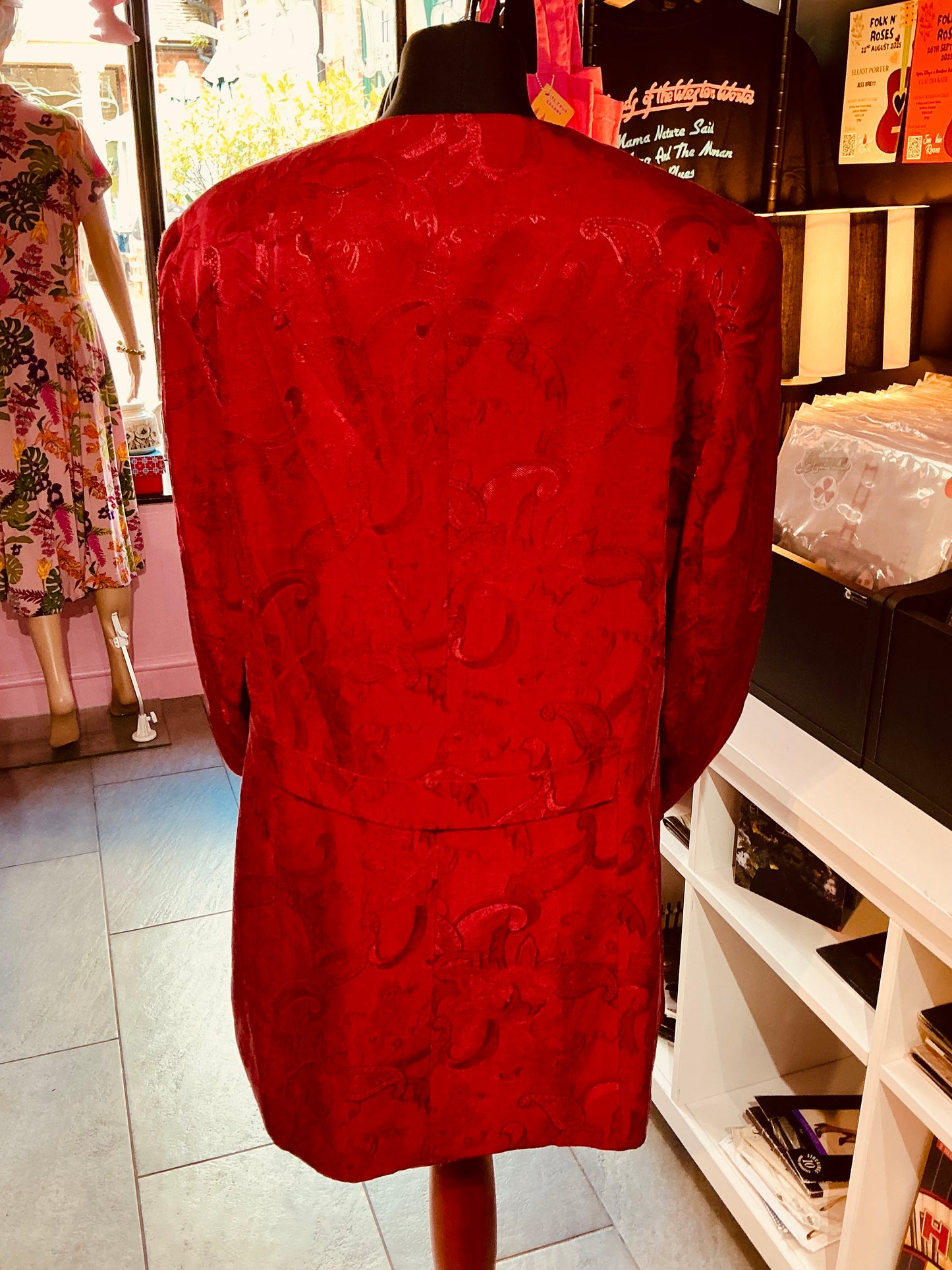 1980s Vintage Gerry Weber Red Paisley Jacket