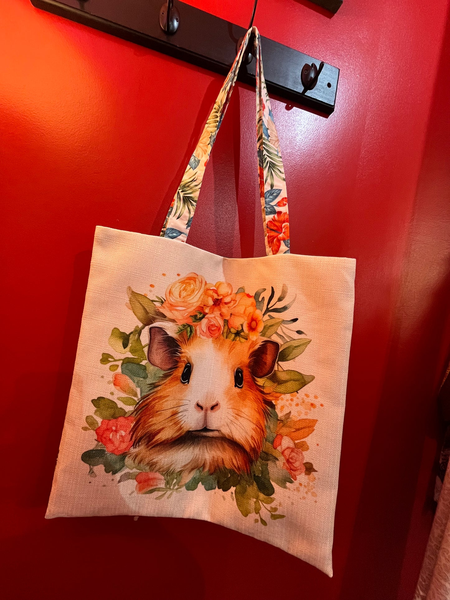 Handmade Guinea Pig Tote Bag