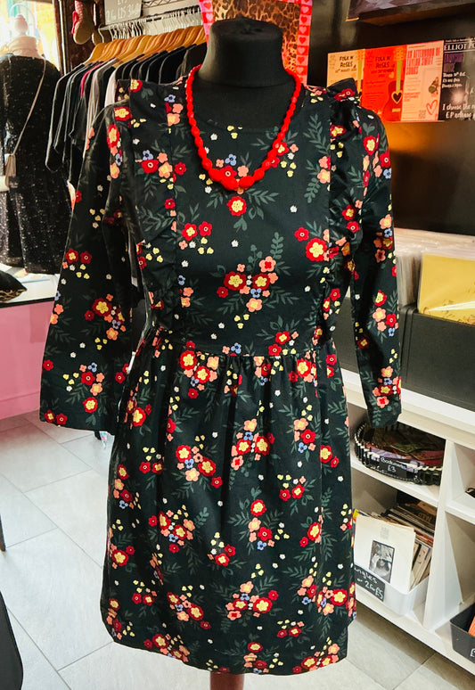 1960s Style Joanie Floral Midi Dress