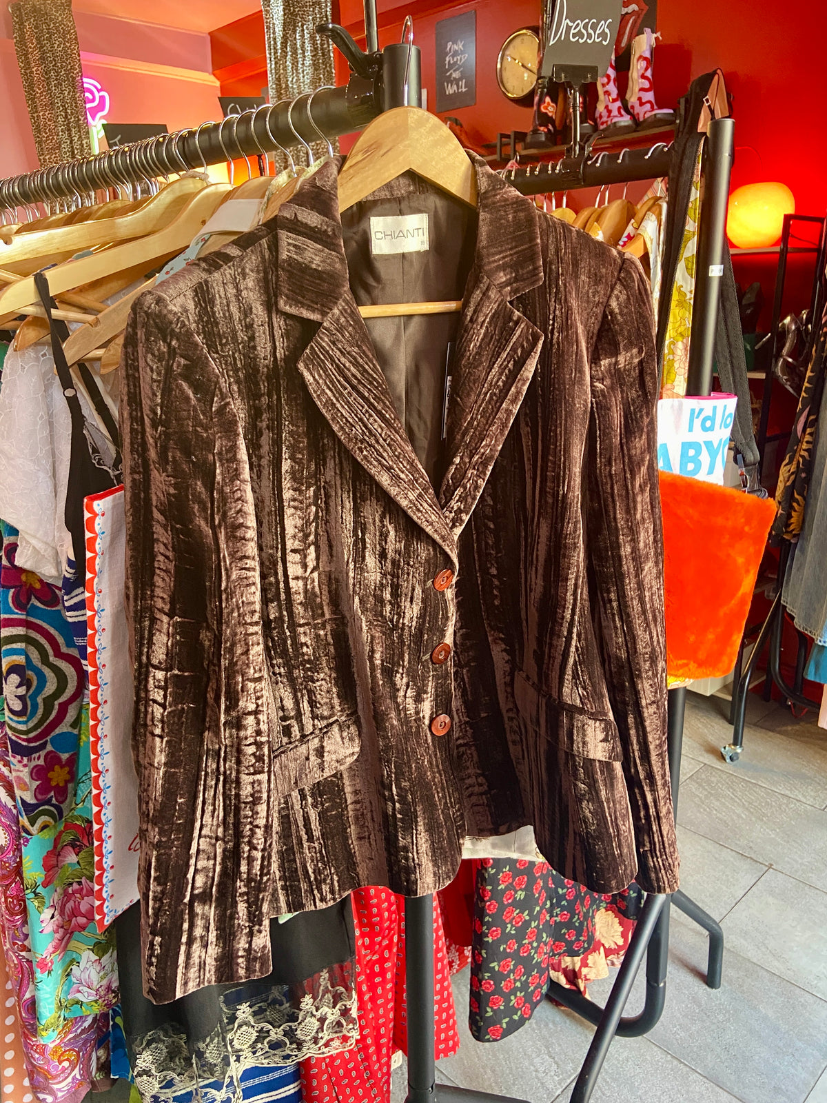 Brown Velvet Blazer Jacket