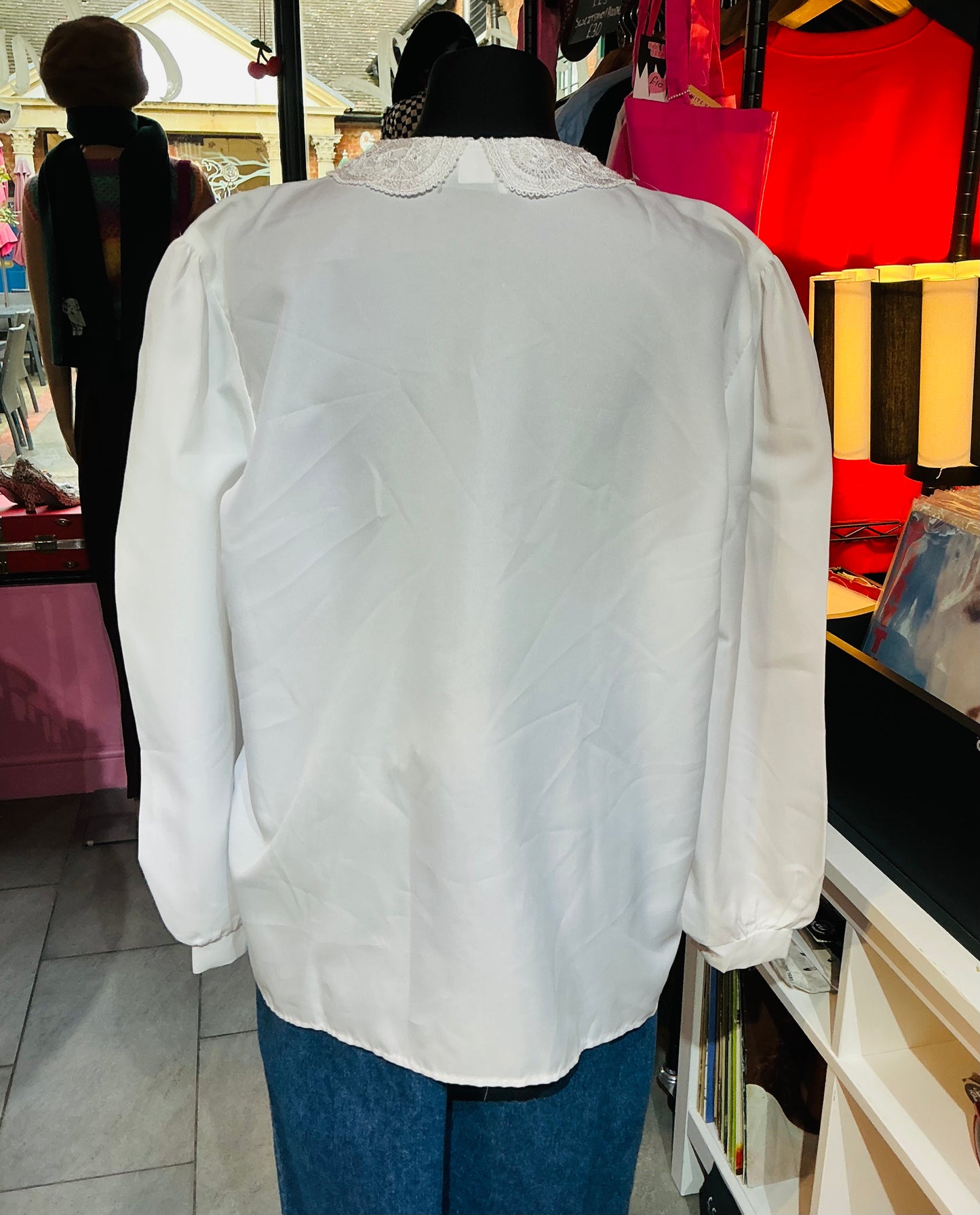 1980s Vintage Joanna White Blouse