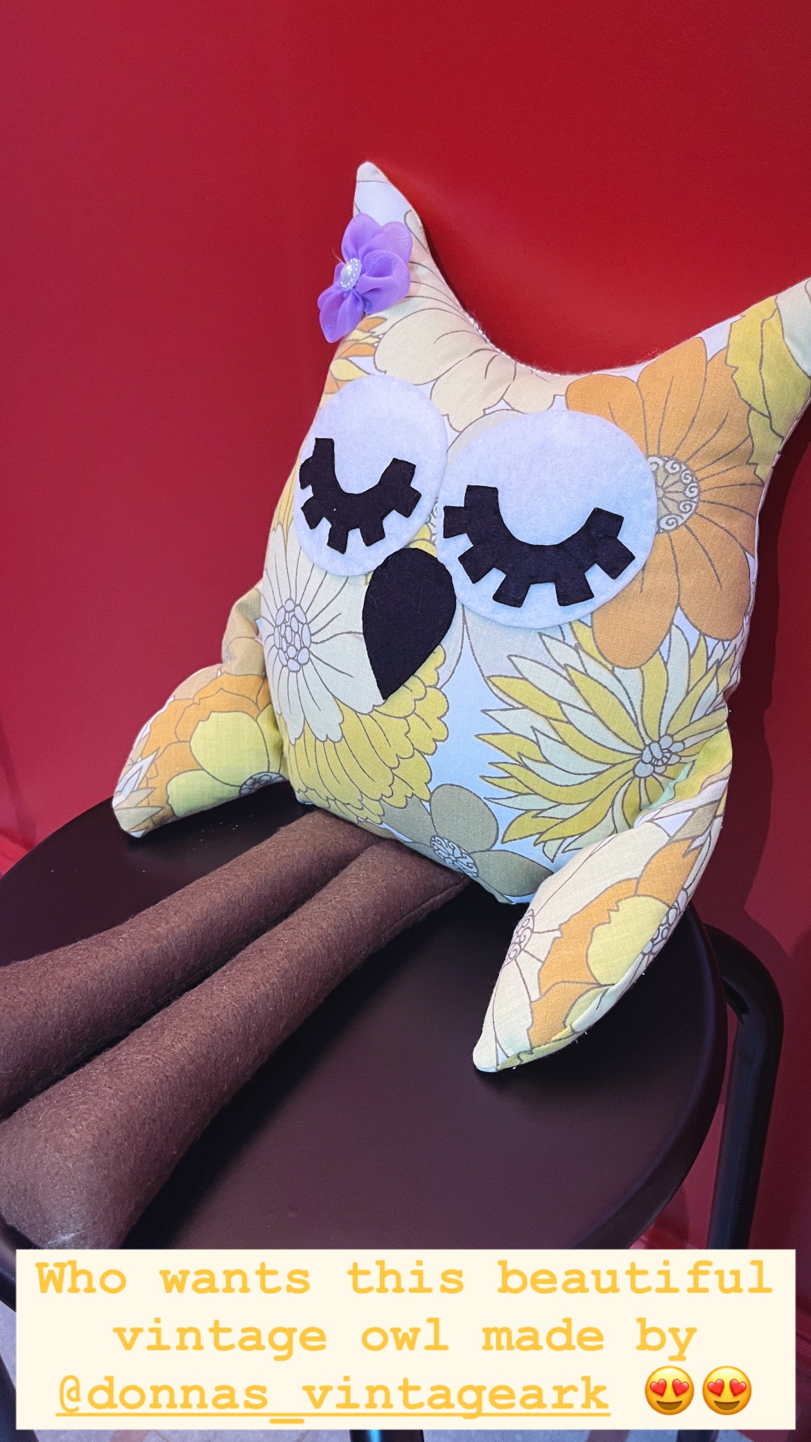 Handmade Owl Cushion