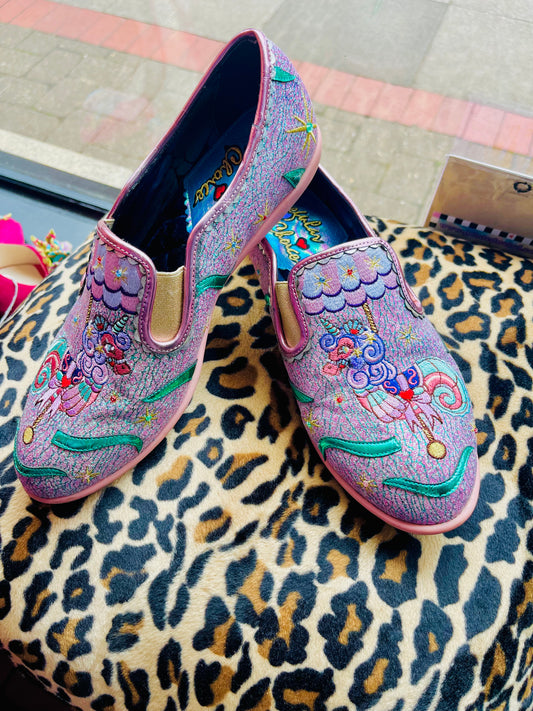 Dancing Unicorn Pink Glittery Irregular Choice Shoes