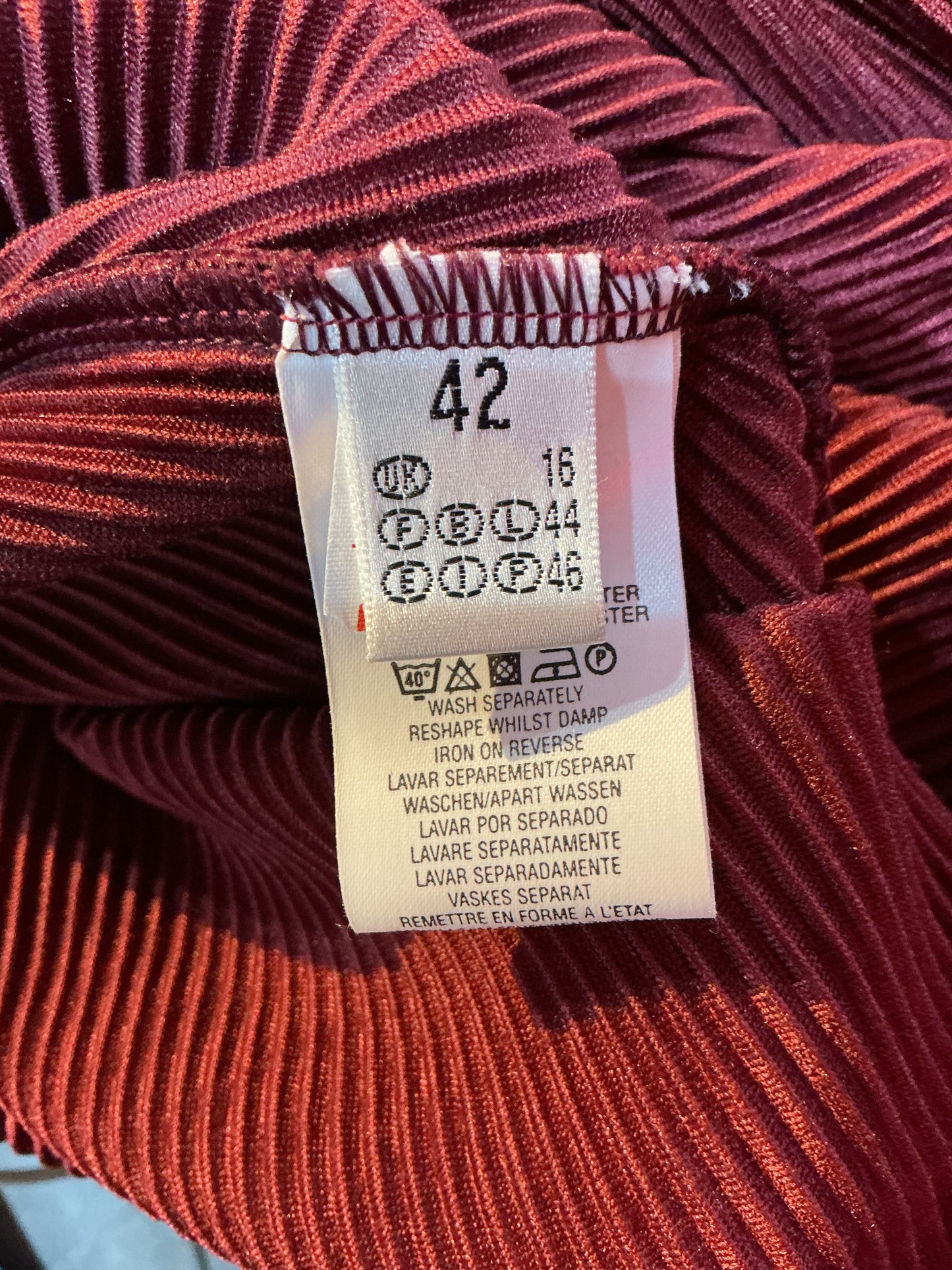 1990s Sixth Sense Burgundy Cord Shift Dress