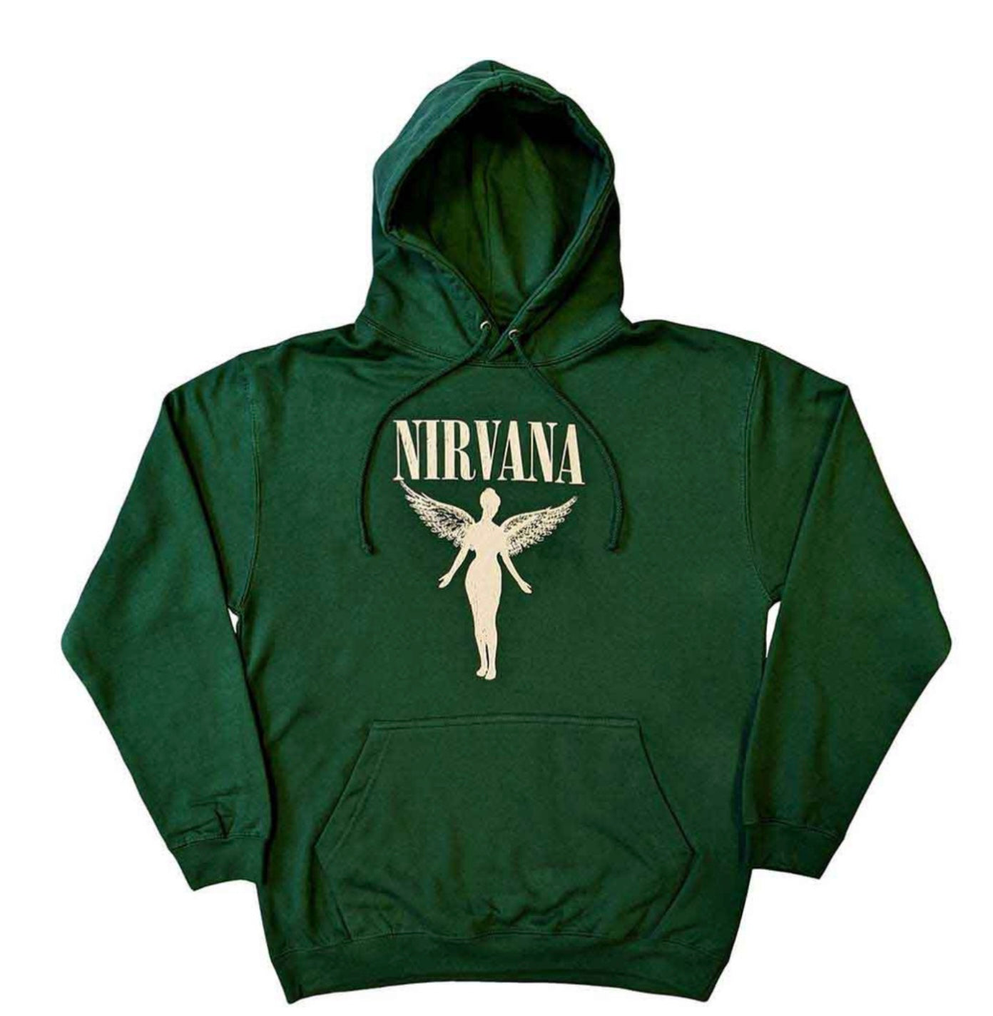 Nirvana Pullover Hoodie Angelic Logo Green