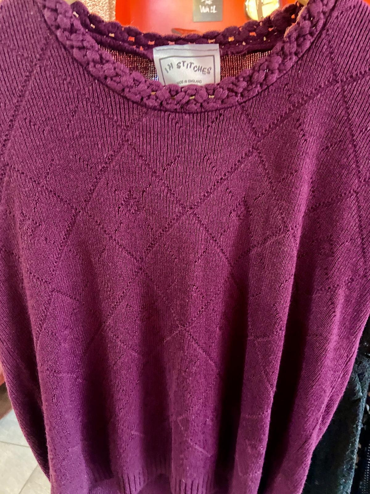 1970s Purple Lightweight Knit Top