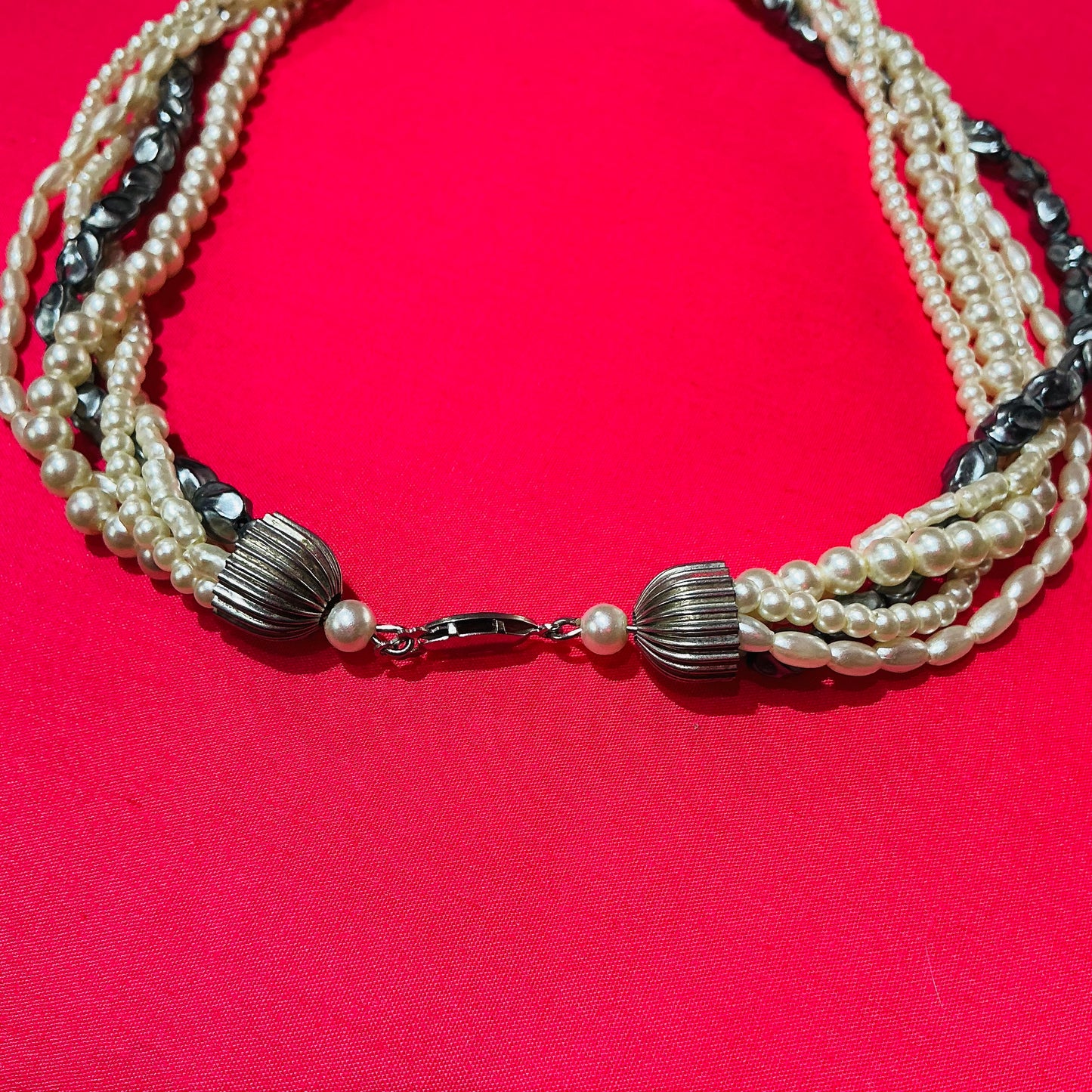 Small White and Grey Vintage Pearls