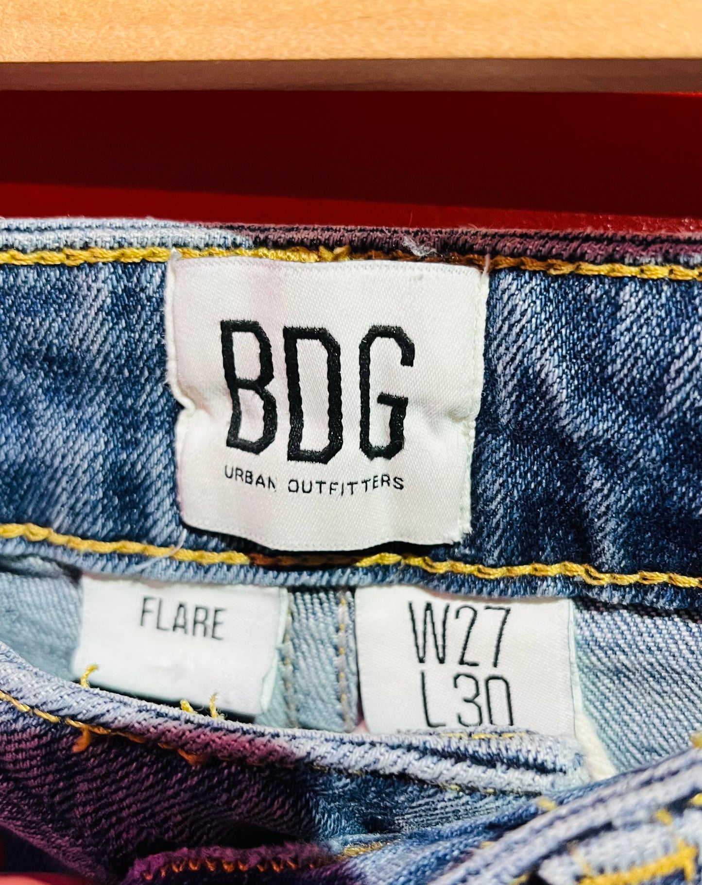 Urban Outfitters BDG Blue Denim Patchwork Flared Jeans