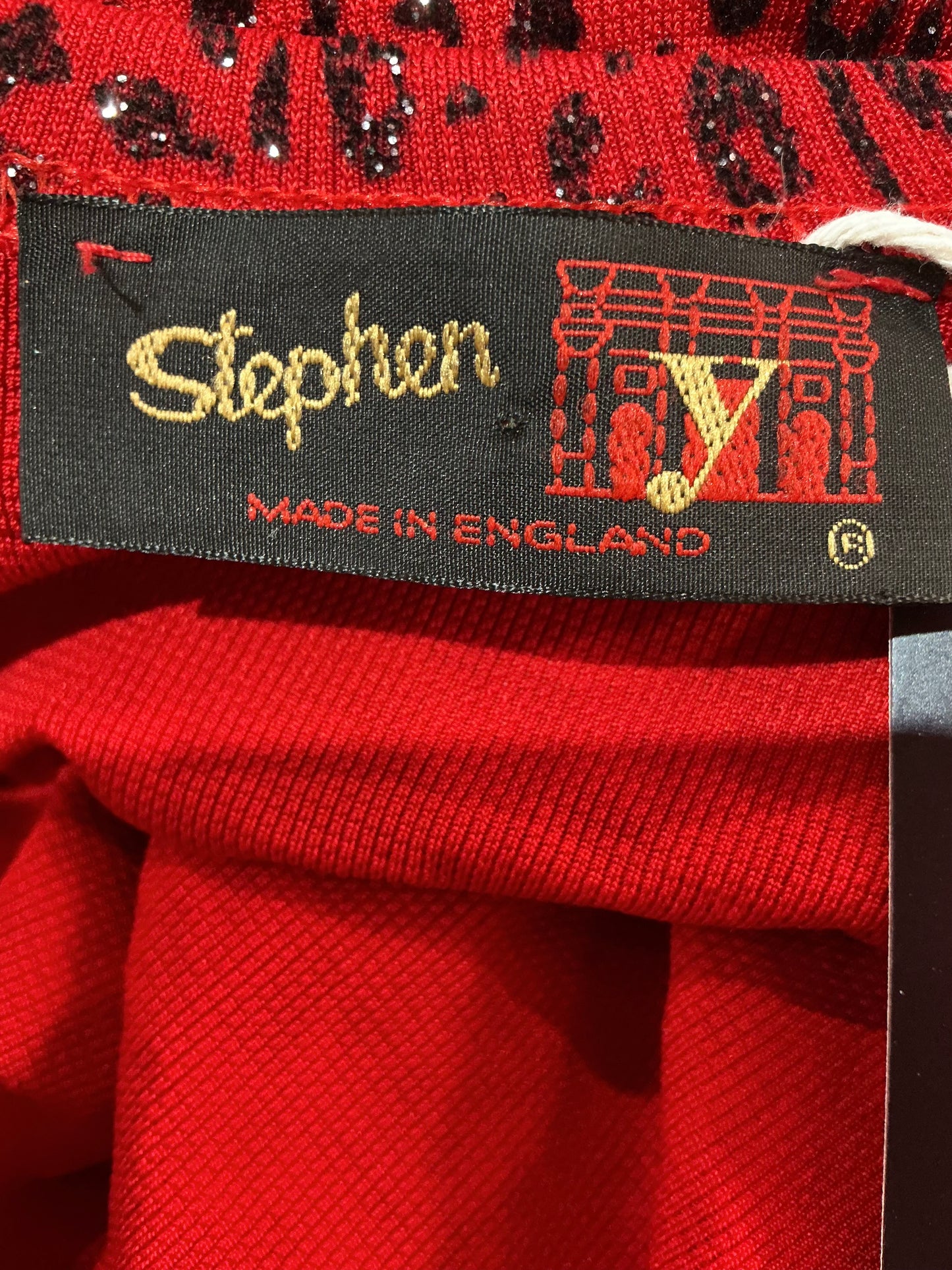 Original 1980s Stephen Y Vintage Red Leopard Print Cardigan