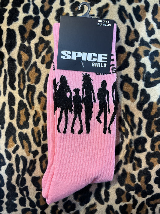 Pink Spice Girls Crew Socks
