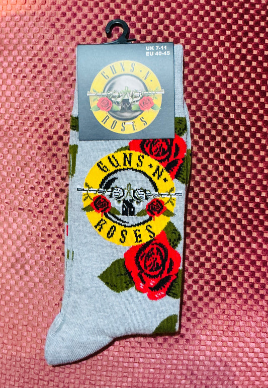 Guns ‘n’ Roses Bullet Rose Grey Socks