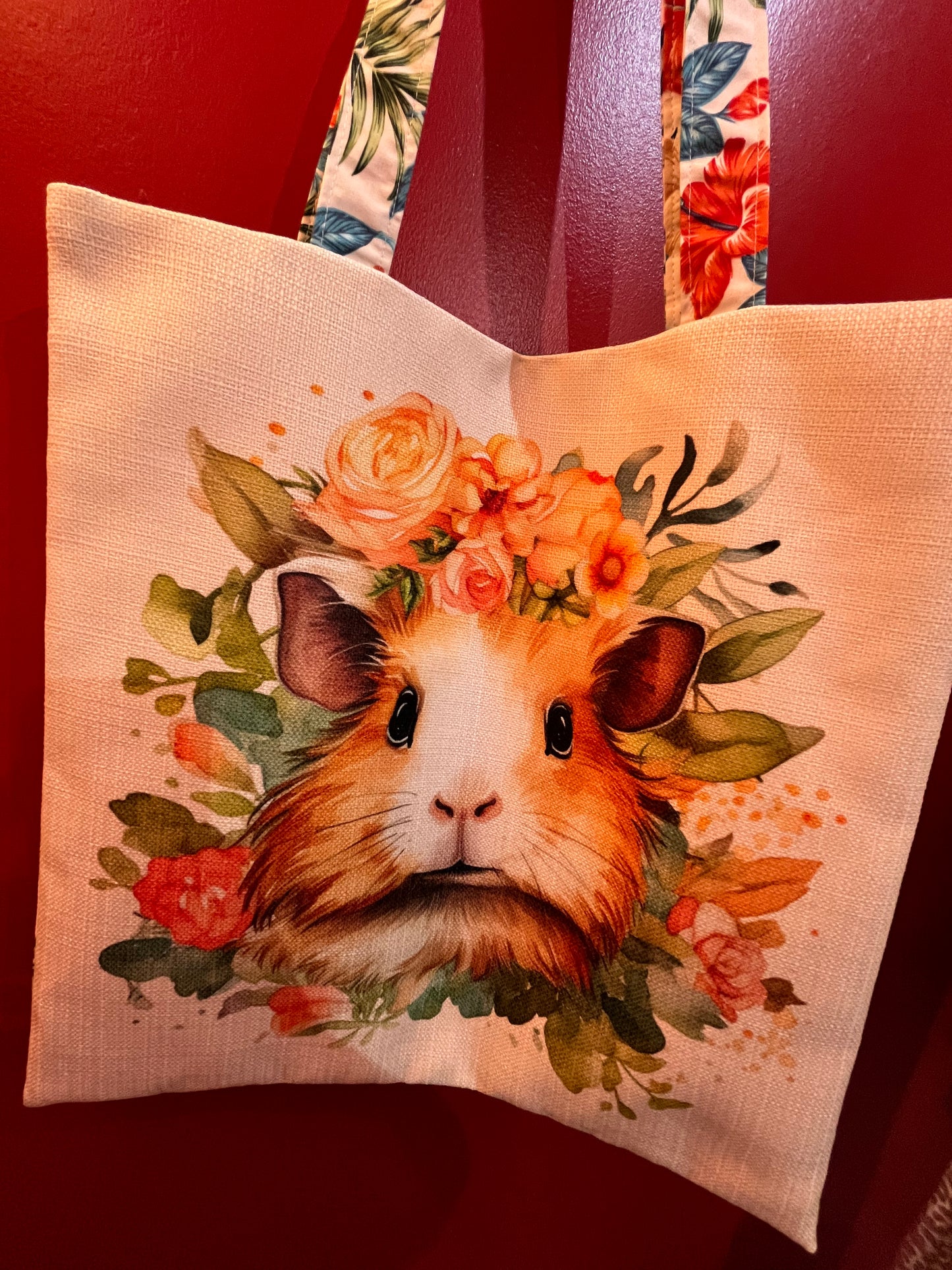 Handmade Guinea Pig Tote Bag