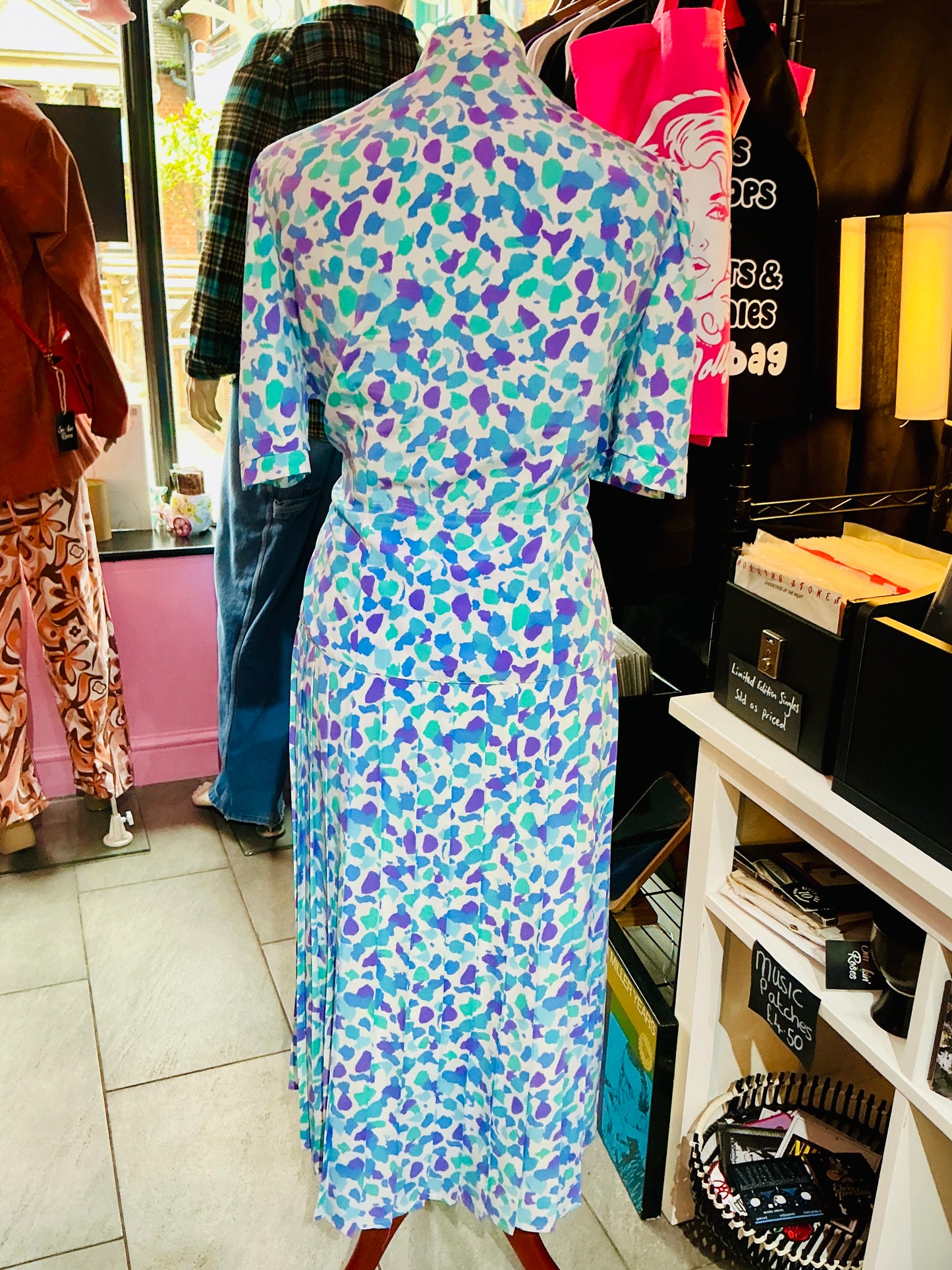 1980s Vintage Sommermann Matching Blouse and Skirt Set