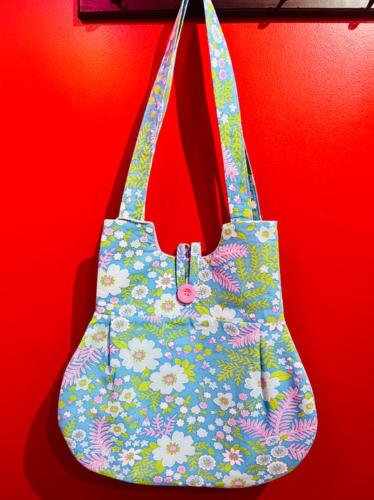 Handmade Vintage Fabric Retro Floral Handbag