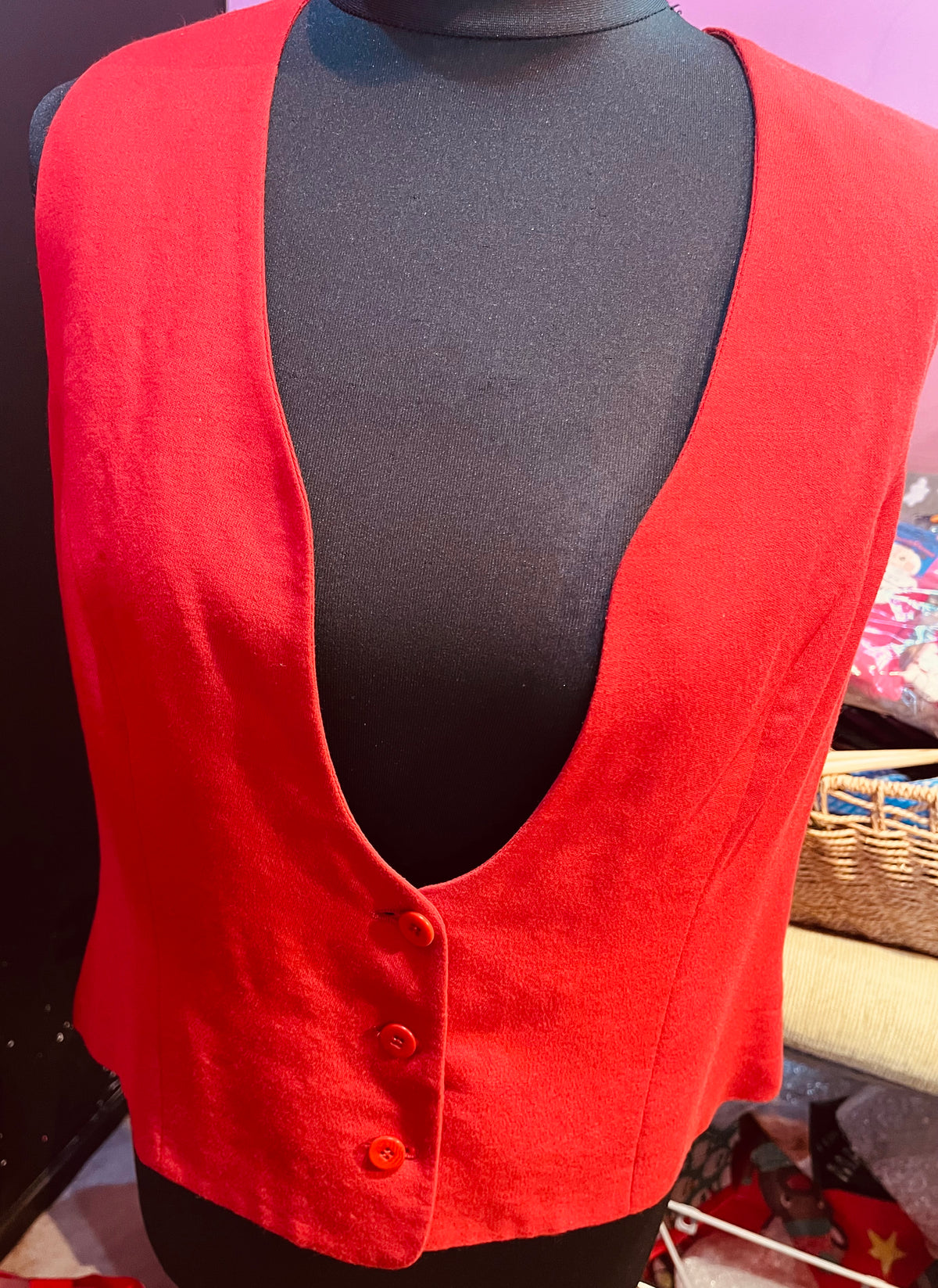 1980s Armani ‘Mani’ Collection Red Waistcoat