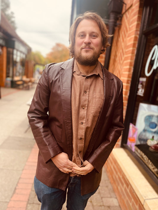 Brown Leather 1970s Vintage Leather Jacket