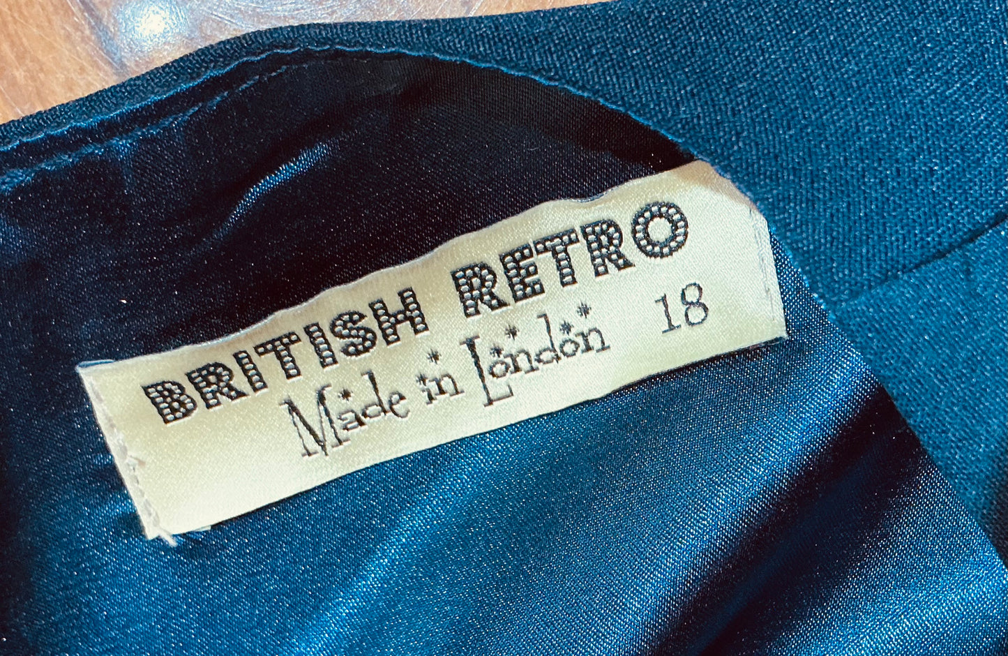 1940s Style British Retro Navy Pencil Dress