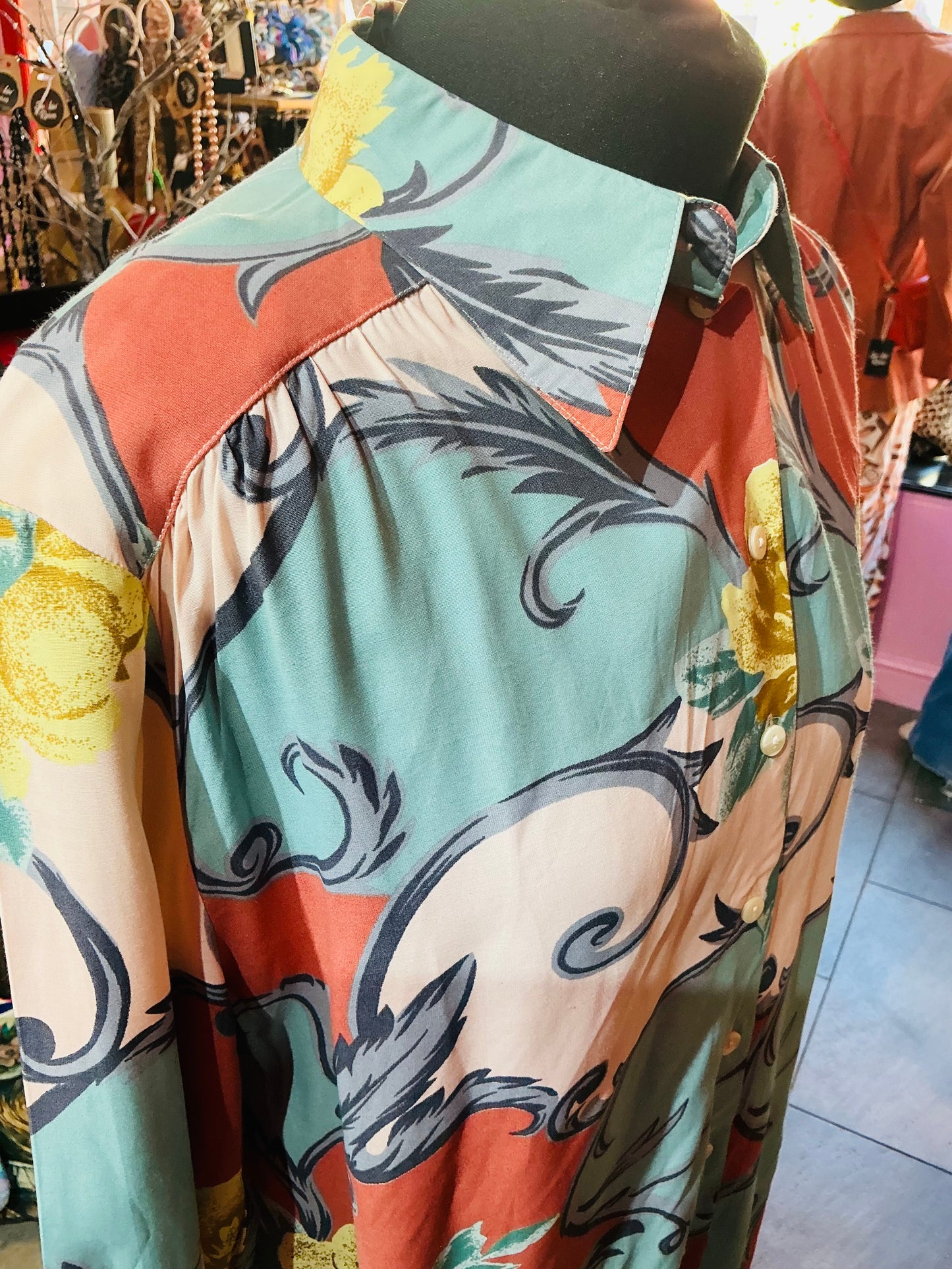 1970s Vintage Patterned Shirt