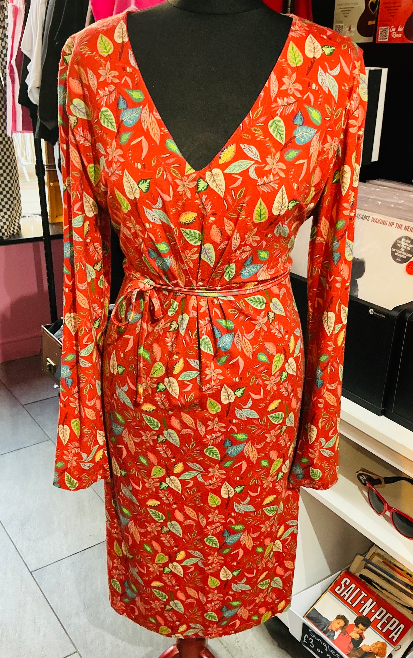 70s Boho Style Orange Joe Browns Midi Dress