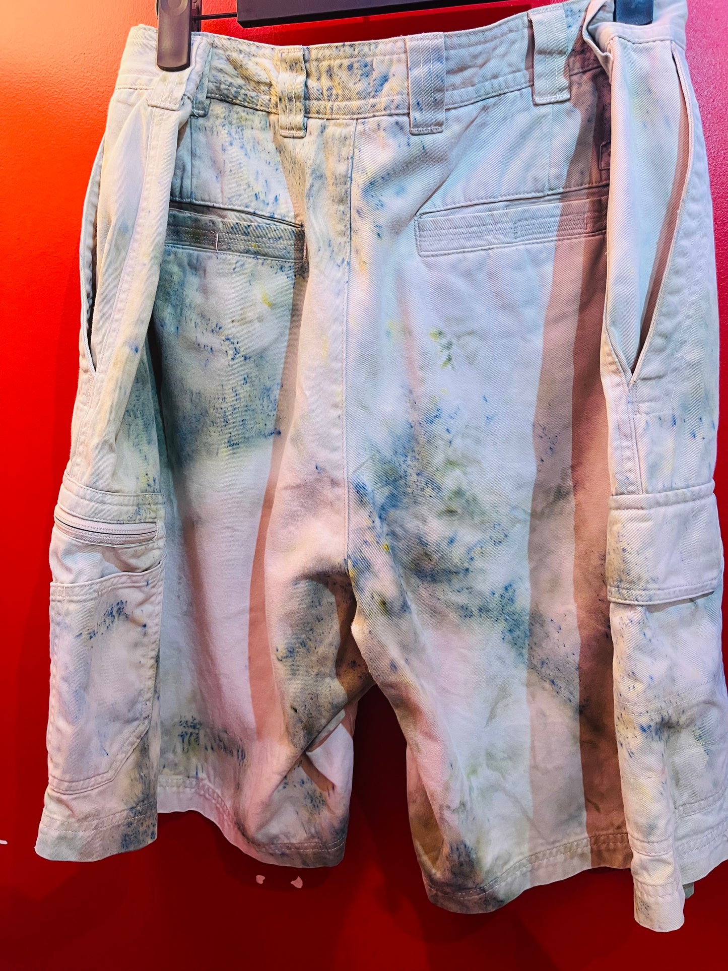 Hand Tie Dyed Columbia Combat Shorts
