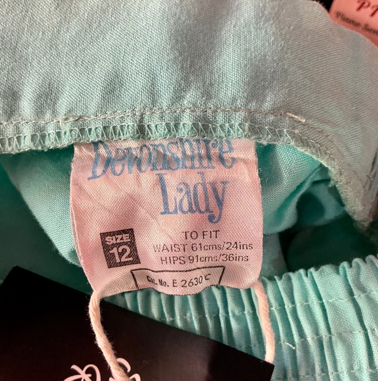 1960s Vintage Devonshire Lady Mint Green Midi Skirt