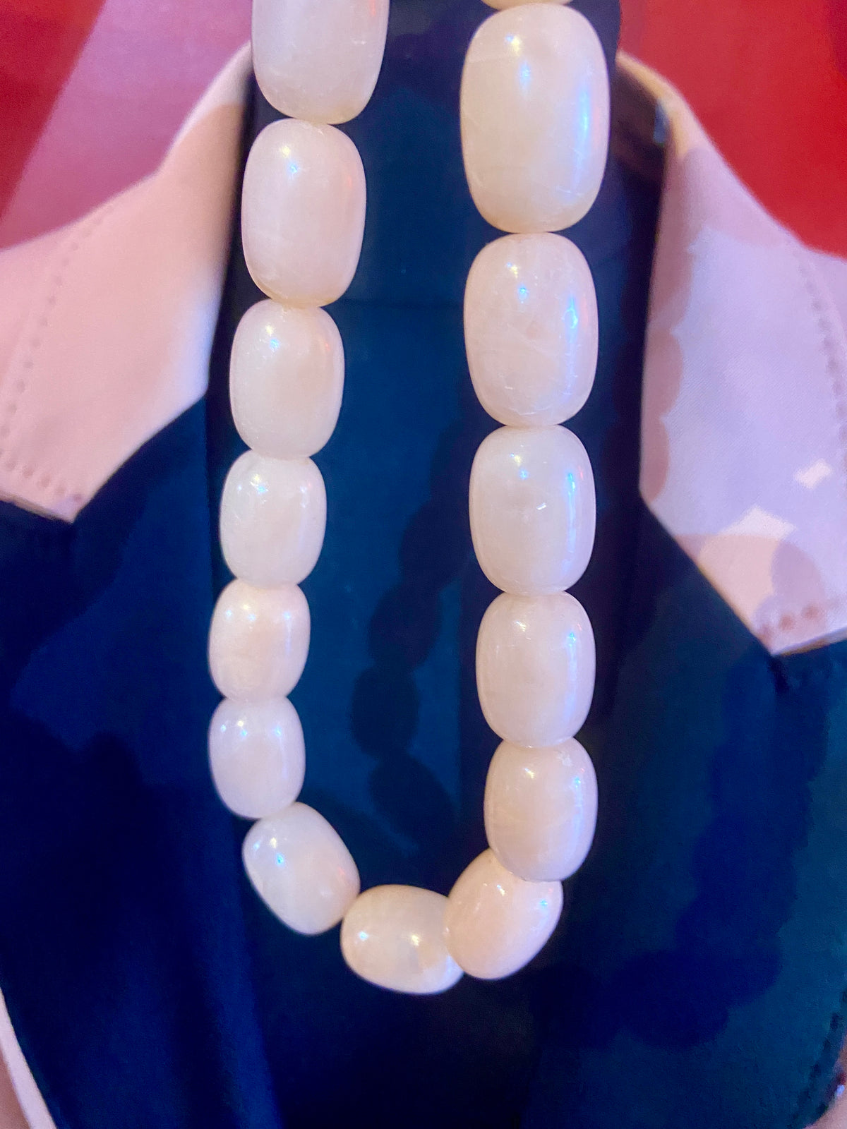 Baby Pink Chunky 1960s Lucite Necklace