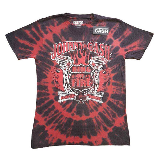 Johnny Cash Red Tie Dye Top