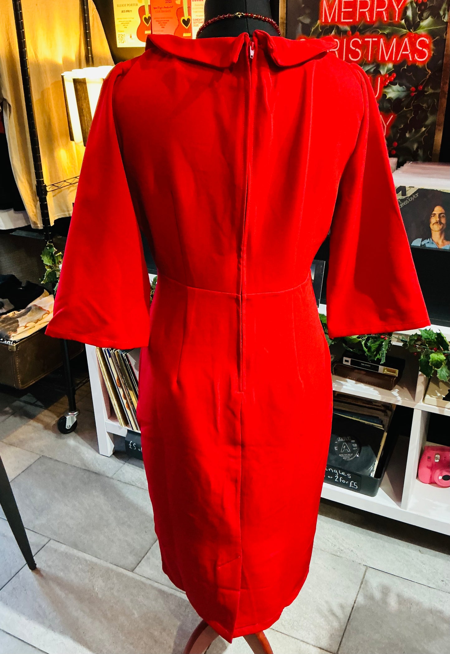 Banned Retro Red Lipstick Pencil Dress