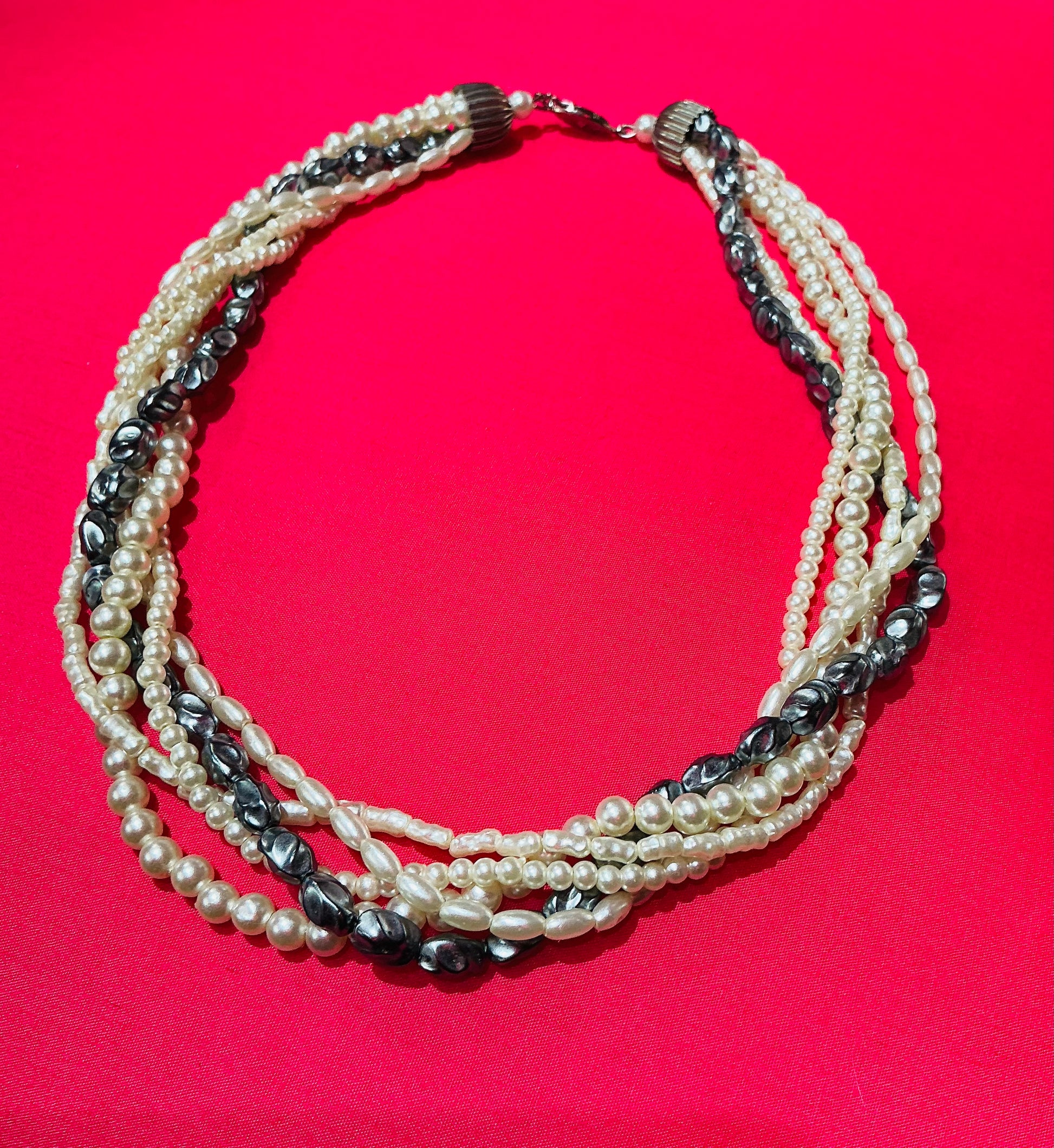 Small White and Grey Vintage Pearls