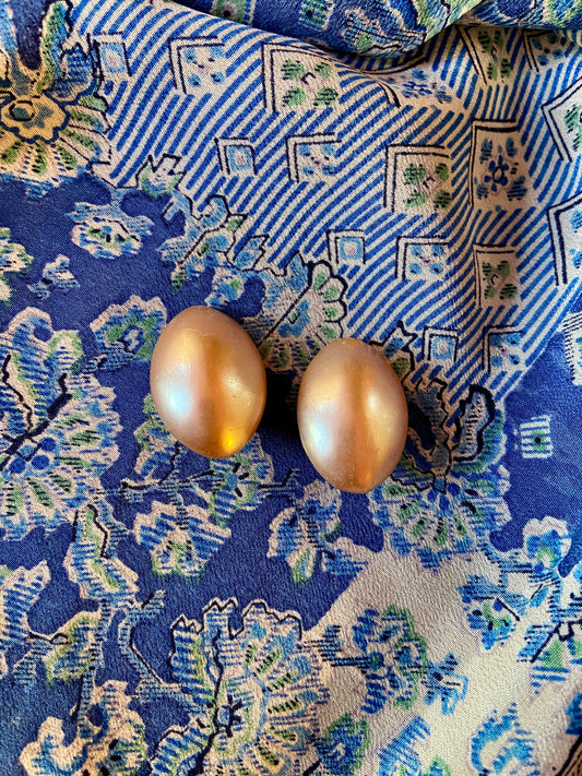 Gold Toned Clip On Earrings