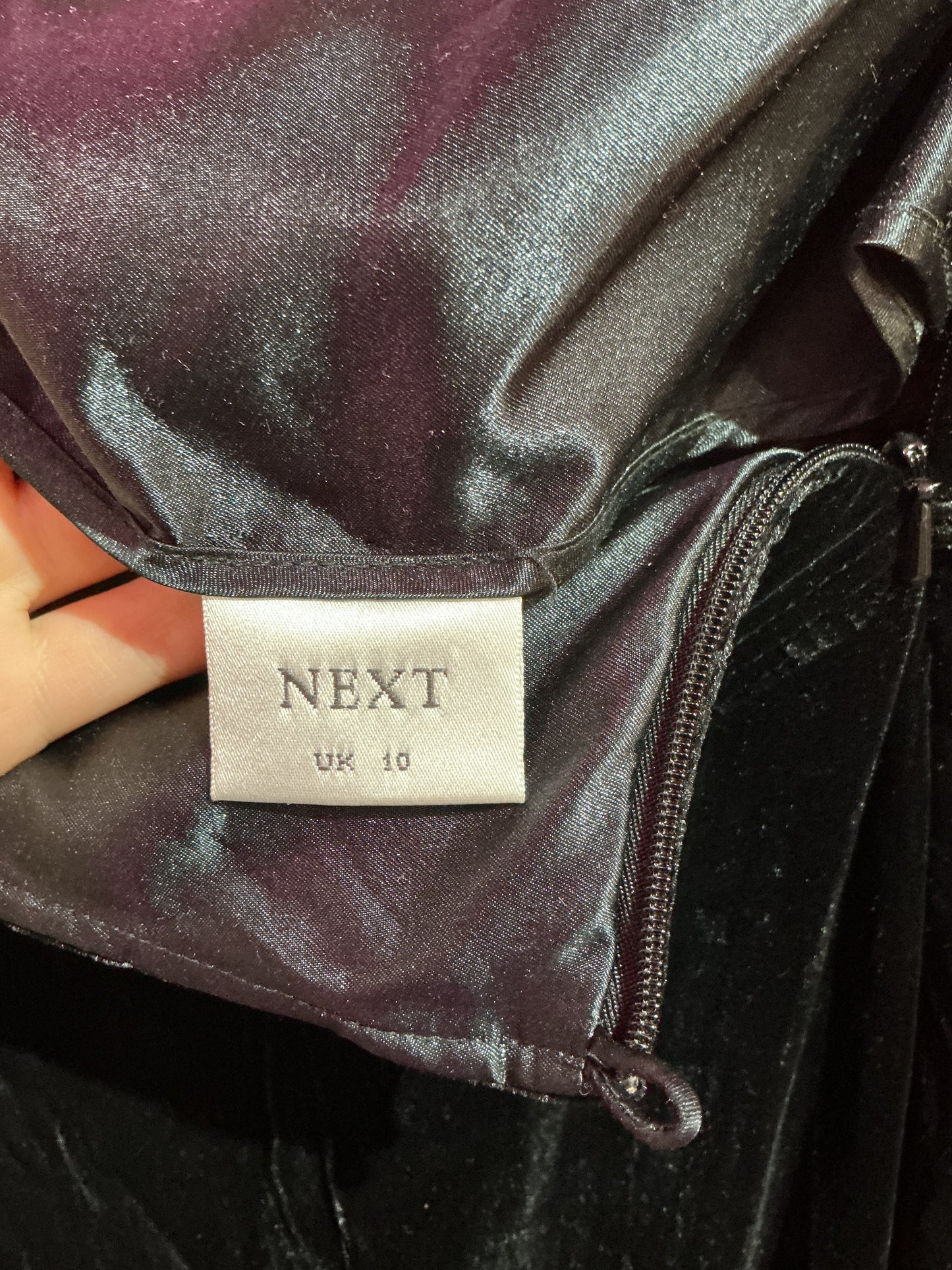 Next Brand Black Velvet Skirt