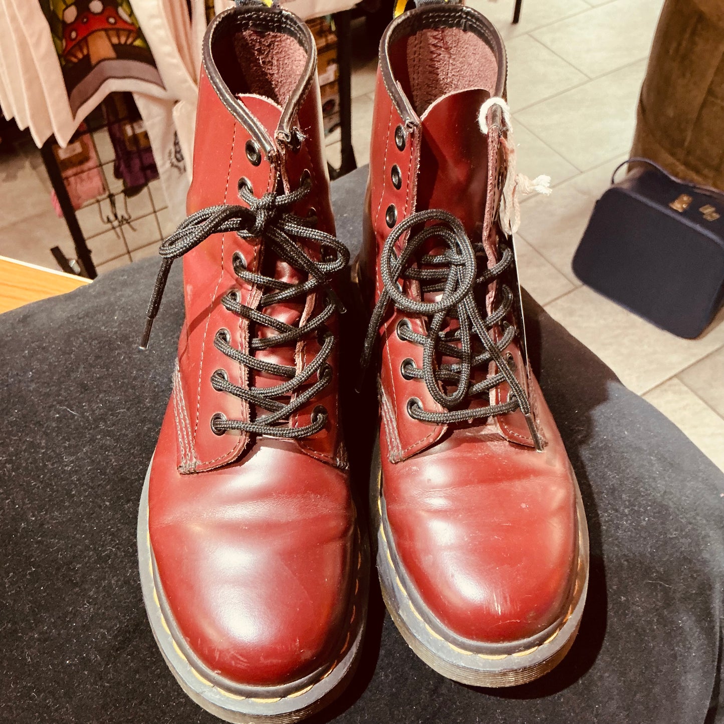 Cherry Red Dr Martens Boots Size 5/38