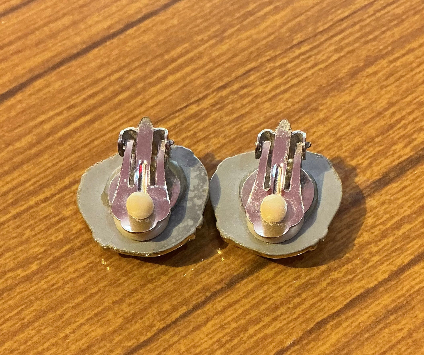 Silver and gold coloured Clip on Earrings