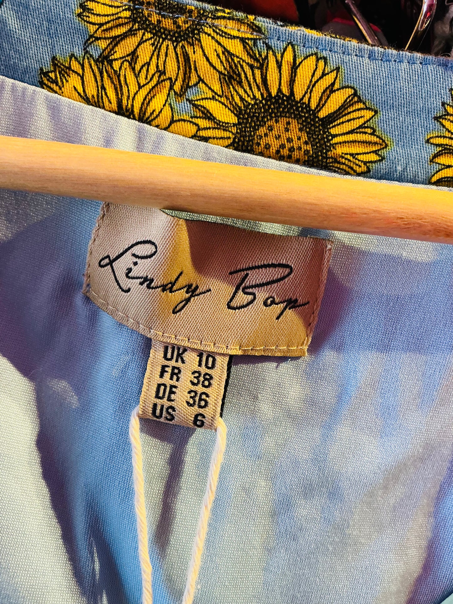 1950s Style Sunflowers and Swallows Lindy Bop Swing Dress